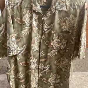 Compia Moda Men's Leaf Pattern Casual Shirt